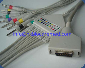 Китай Fukuda Denshi 10 водит кабель EKG с типом концом гама/концом банана, IEC FX-101 поставщик