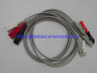 Китай тип подводящий провод 3Lead LL, leadwire для всей системы LL-Штепсельной вилки, конец ecg зажима AHA поставщик