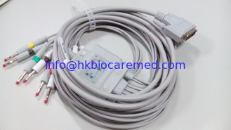Китай Совместимое Edan10 водит кабель EKG с концом банана, IEC, SE-12 выражает SE-3 SE-601A поставщик